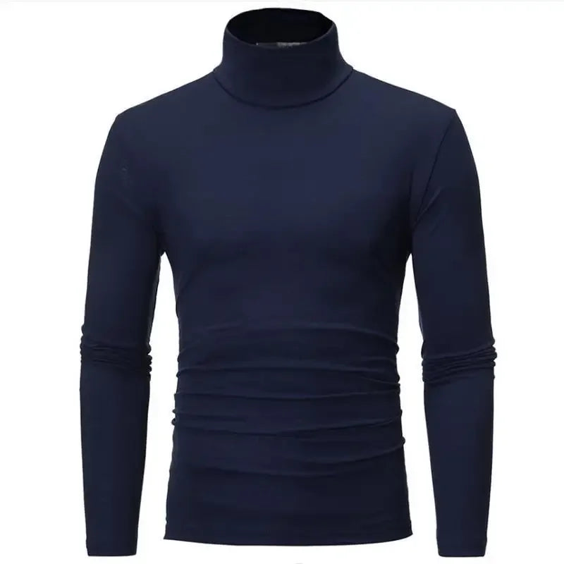 Herre Vinterundertøy – Termisk Langermet Trøye med Høy Hals | Slim Fit &amp; Varm Baselayer
