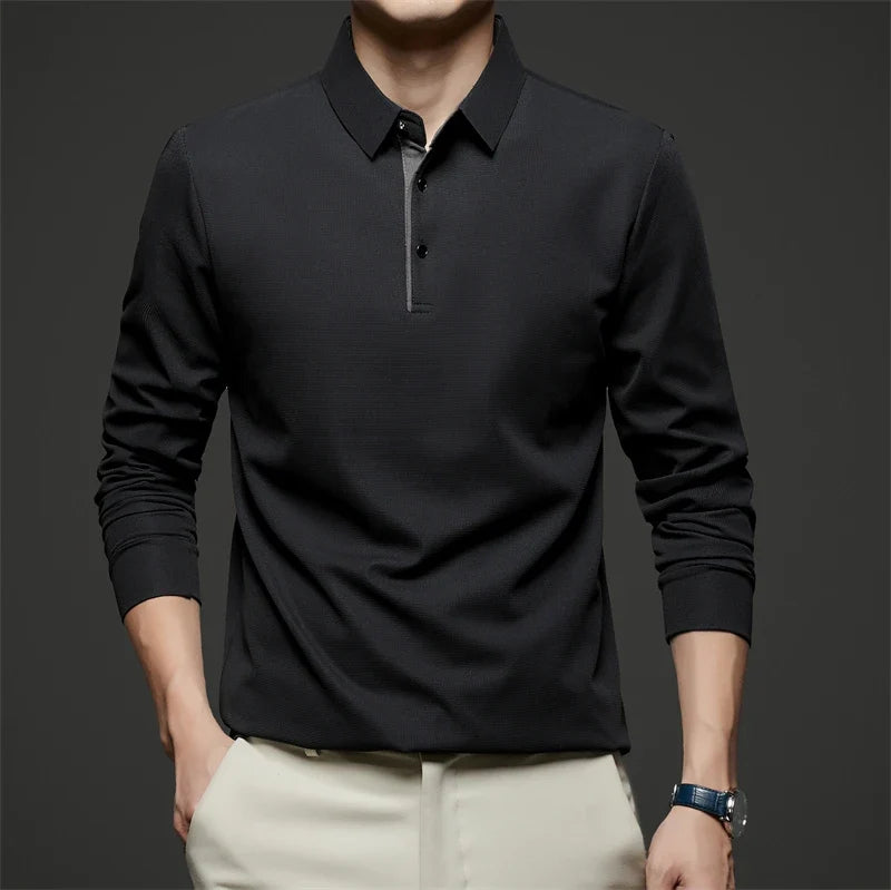 Herre Langermet Polo – Business Casual, Komfortabel &amp; Allsidig