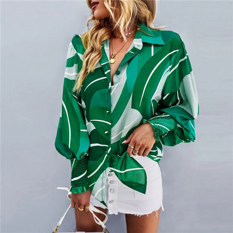 Elegant bluse med knute foran