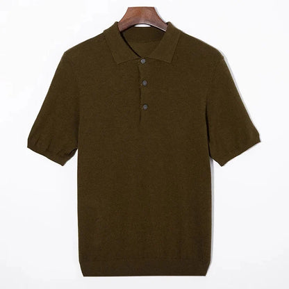 Merinoull Polo T-skjorte til Herre – 100% Merino, Strikket &amp; Lett Sommerstil