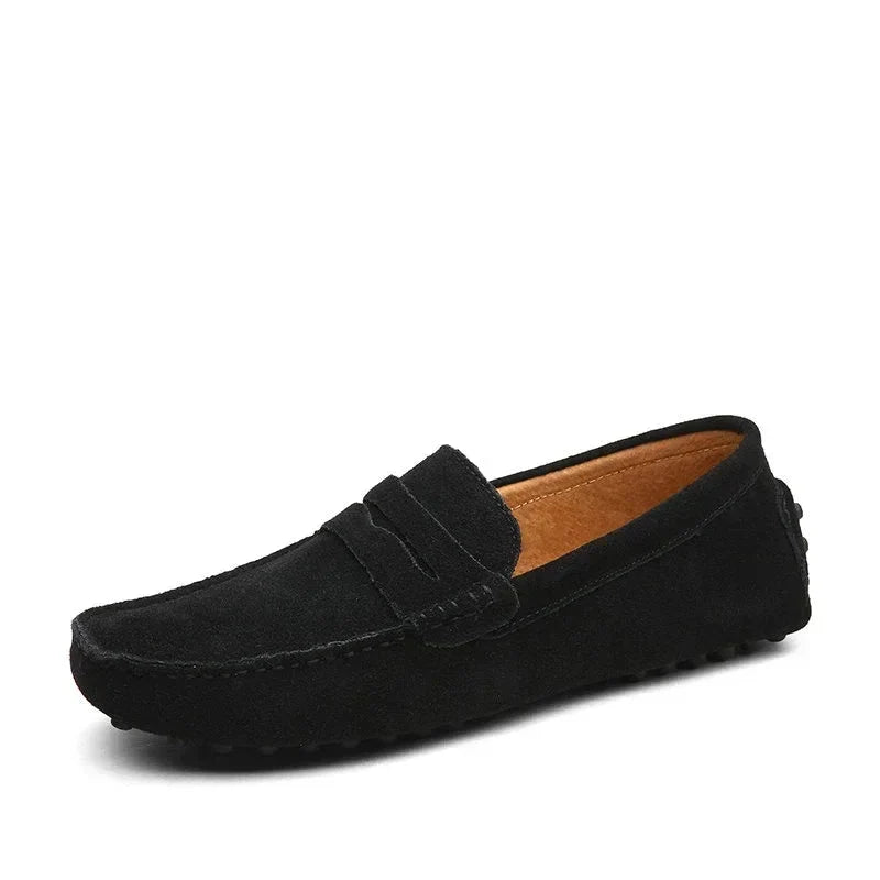 Herresko i Ekte Skinn – Komfortable Mokasiner i Størrelse Opptil 49, Slip-On og Perfekte til Fritid eller Bilkjøring