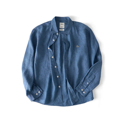 Linskjorte til Herre – Vasket Lin/Hamp, Langermet &amp; Avslappet Vintage Sommerstil