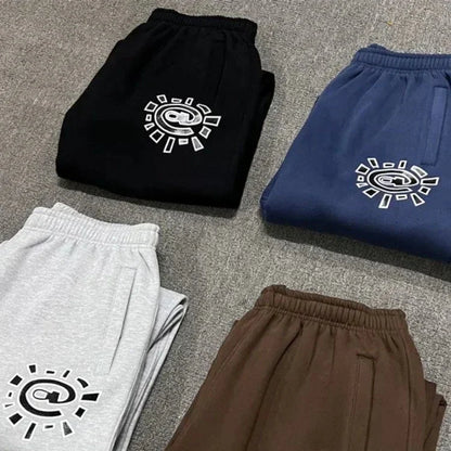 Vintage Fleece Joggebukse for Kvinner – Vide, Tykk og Varme Bukser | Klassisk Streetwear i Grå eller Svart