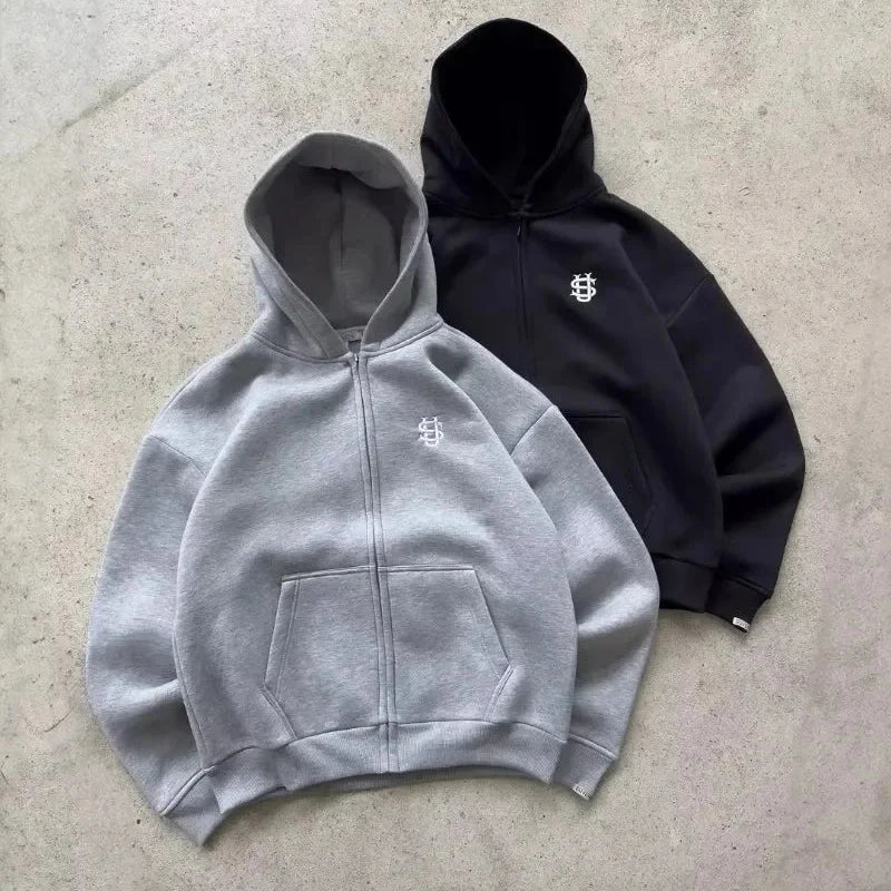 Trendy Joggebukser for Menn og Kvinner – Løse Wide Leg Sweatpants med Brodert Logo og Lommer | Streetwear &amp; Komfort i Ett