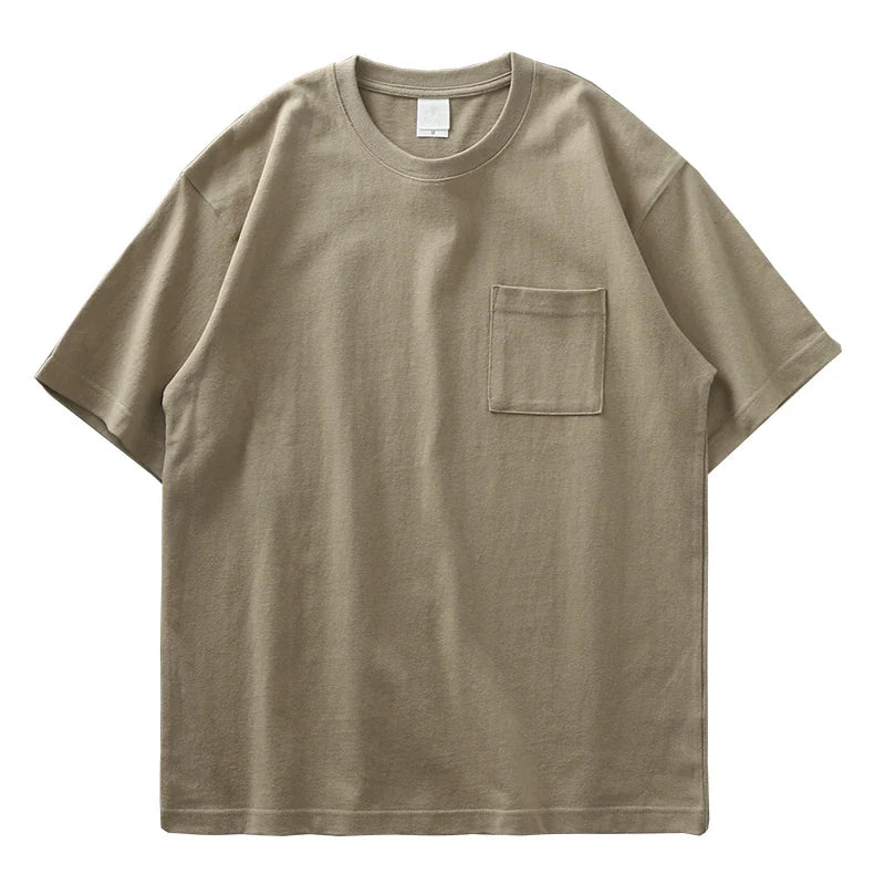 Heavyweight T-skjorte i Bomull – Vintage Unisex Sommerstil 320gsm