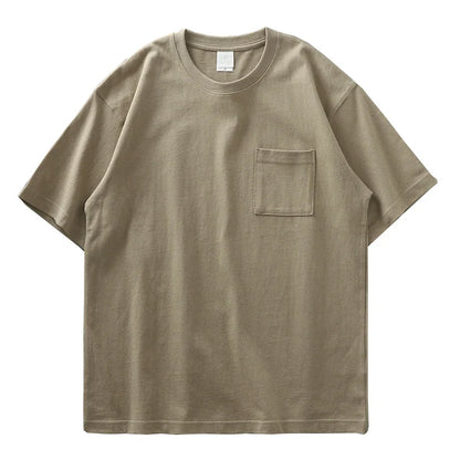 Heavyweight T-skjorte i Bomull – Vintage Unisex Sommerstil 320gsm