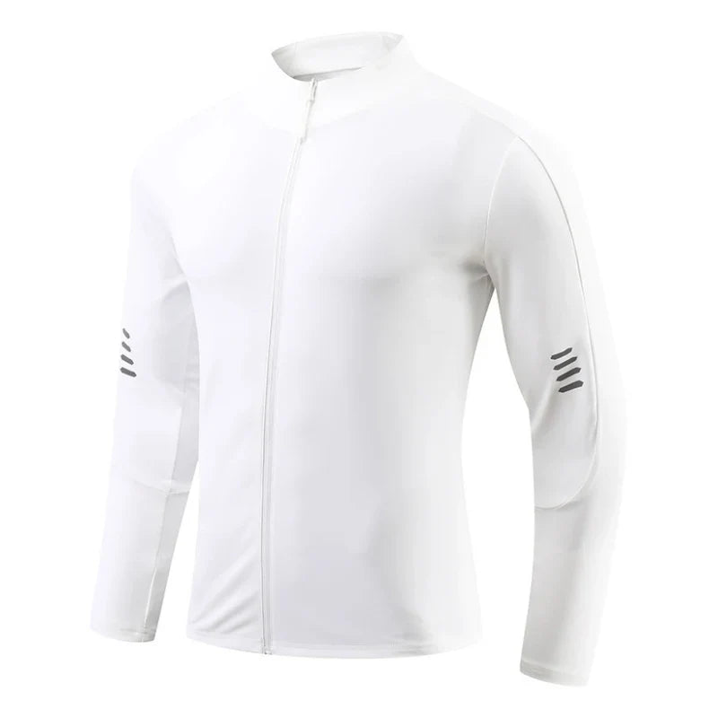 Herre Sport T-skjorte med Lange Ermer – Pustende &amp; Quick Dry