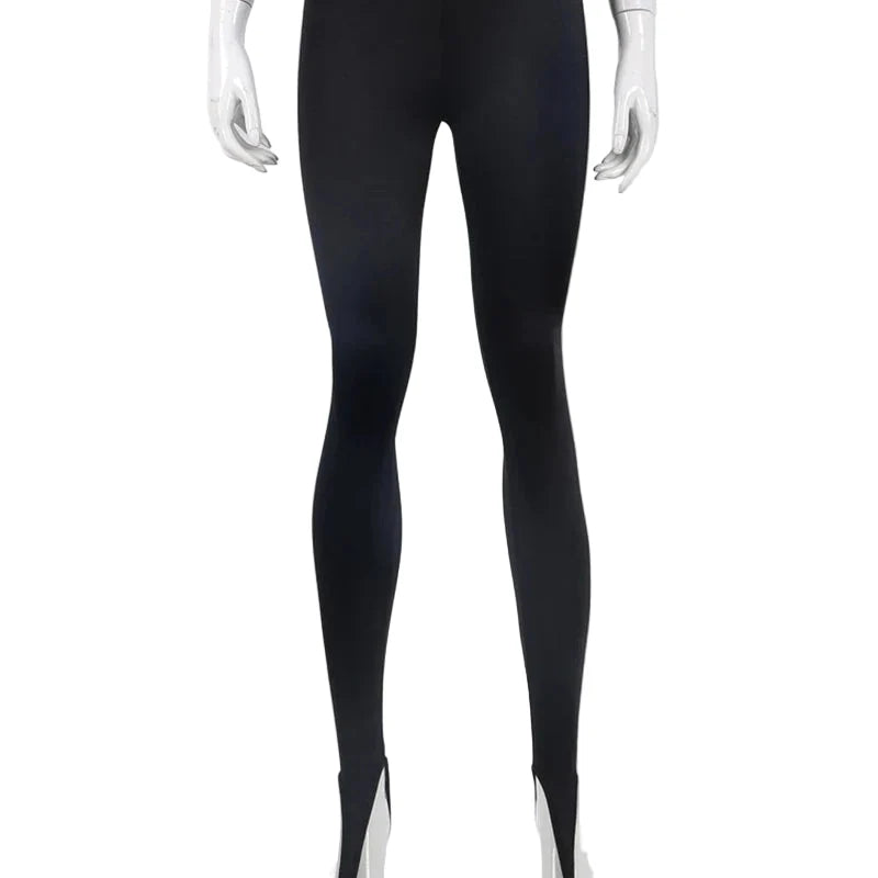 Høytlivs Skinny Bukse for Dame – Skinnende Tettsittende Bukser | Trendy &amp; Sexy Vinterstil 2025 – Svart