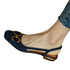 Elegante Damesandaler – Komfortable Slip-On med Lav Hæl – Blå
