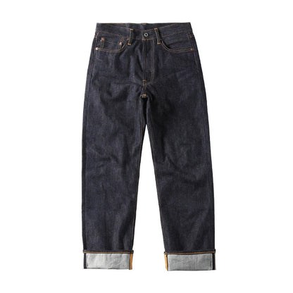 Klassiske Herrejeans i Rå Selvedge Denim – Rett og Avslappet Passform | Premium Jeans i Japansk-Inspirert Amekaji Stil