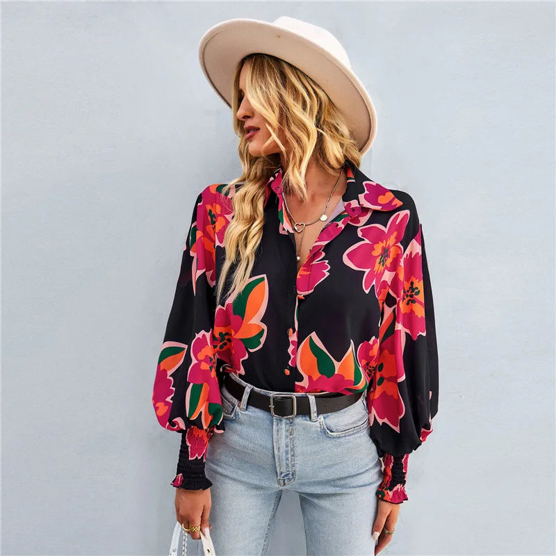 Elegant bluse med knute foran