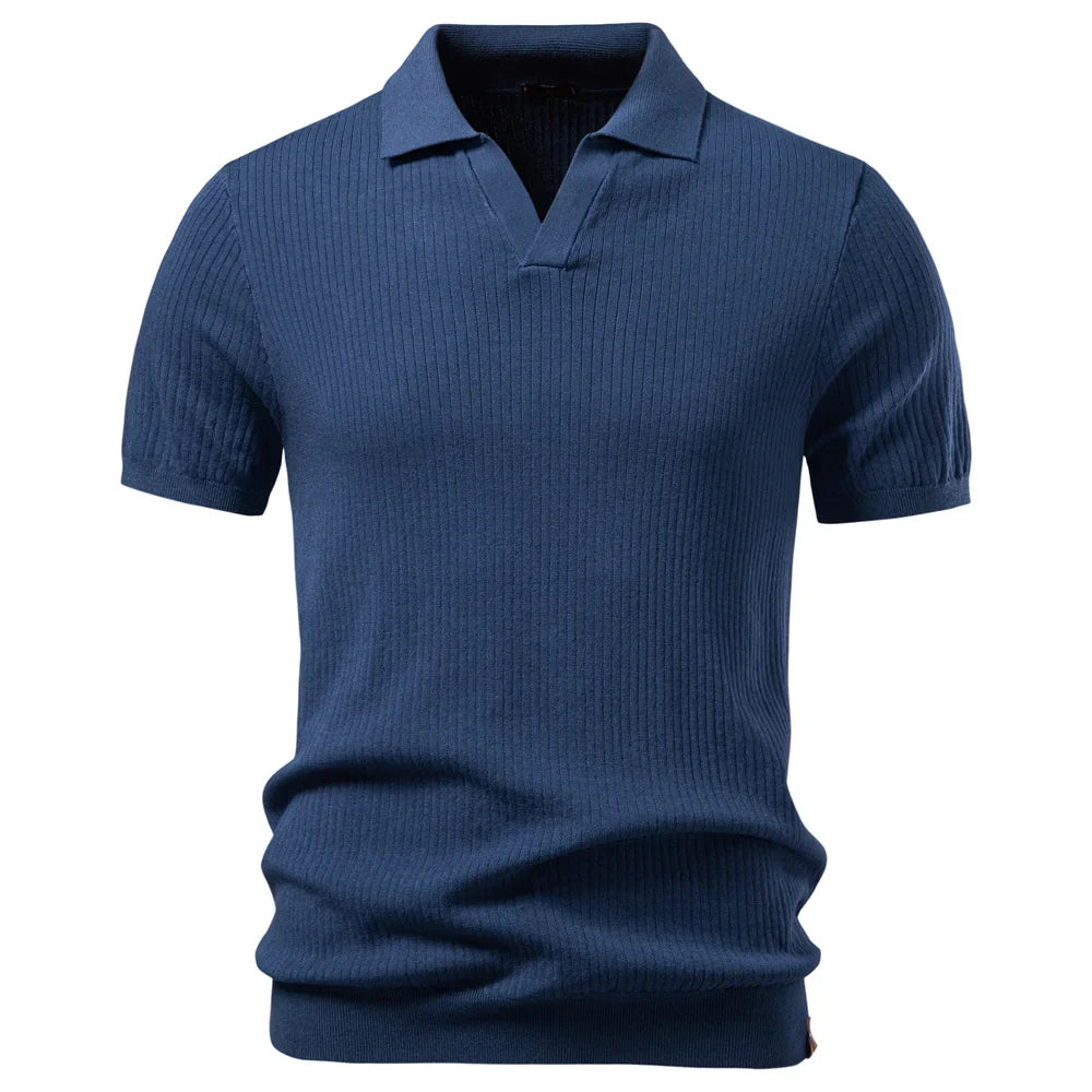“Old Money” Polo T-skjorte til Herre – Klassisk &amp; Elegant Stil