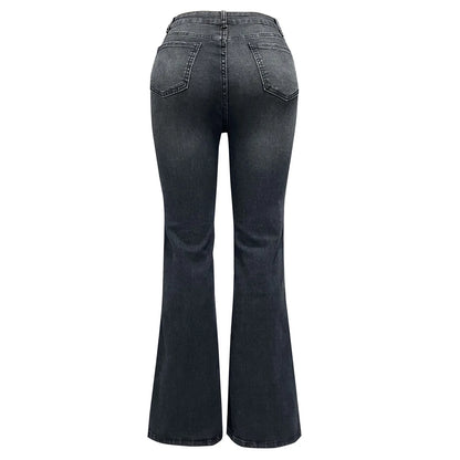 Elegante bootcut-jeans med lav passform