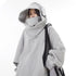 Ninja Hettegenser for Menn – Ensfarget Y2K Hoodie med Høy Hals | Oversized Streetwear i Fleece for Høst og Vinter – Svart