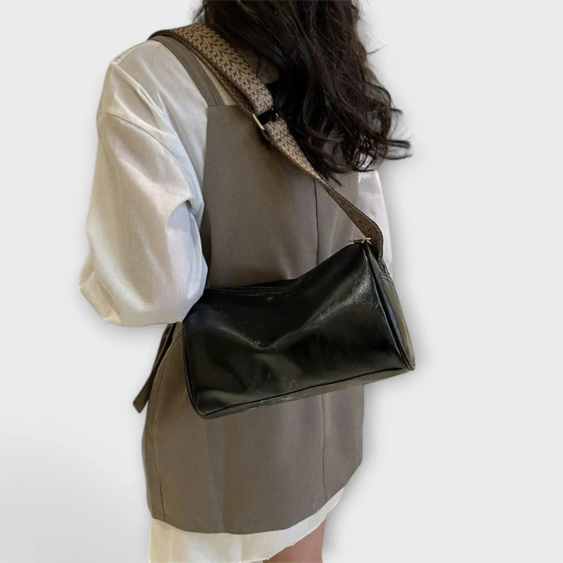 Vivienne | Vintage skulderveske – Svart