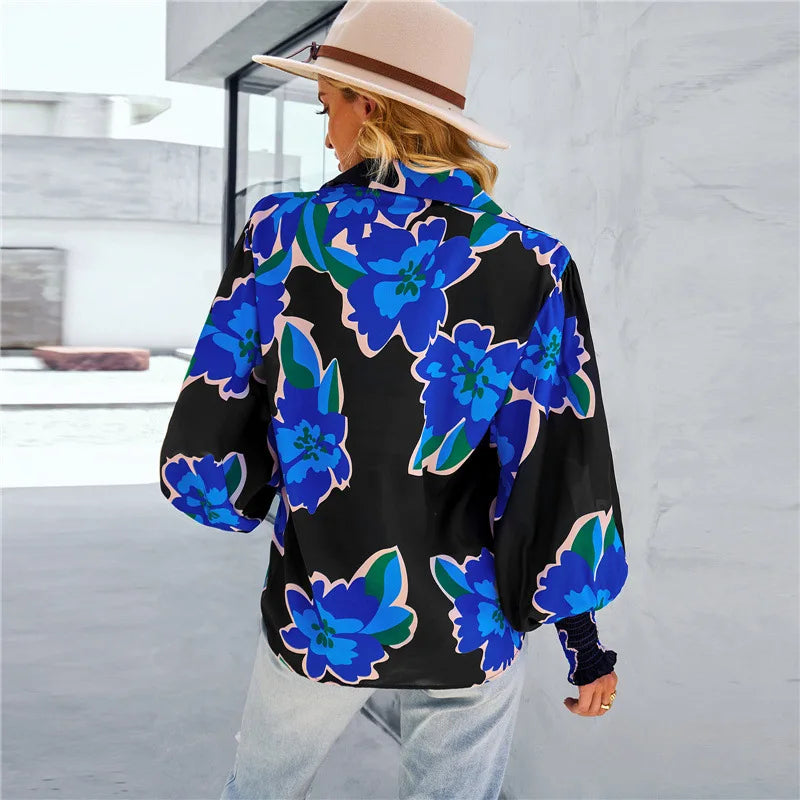 Elegant bluse med knute foran