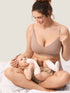 Sømløs ammebh i mykt strikk – ammebralette uten bøyle – Kakaobeige