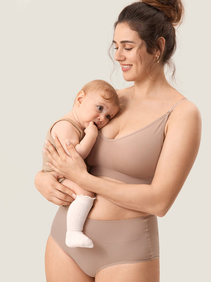 Sømløs ammebh i mykt strikk – ammebralette uten bøyle