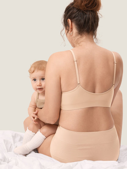 Sømløs ammebh i mykt strikk – ammebralette uten bøyle