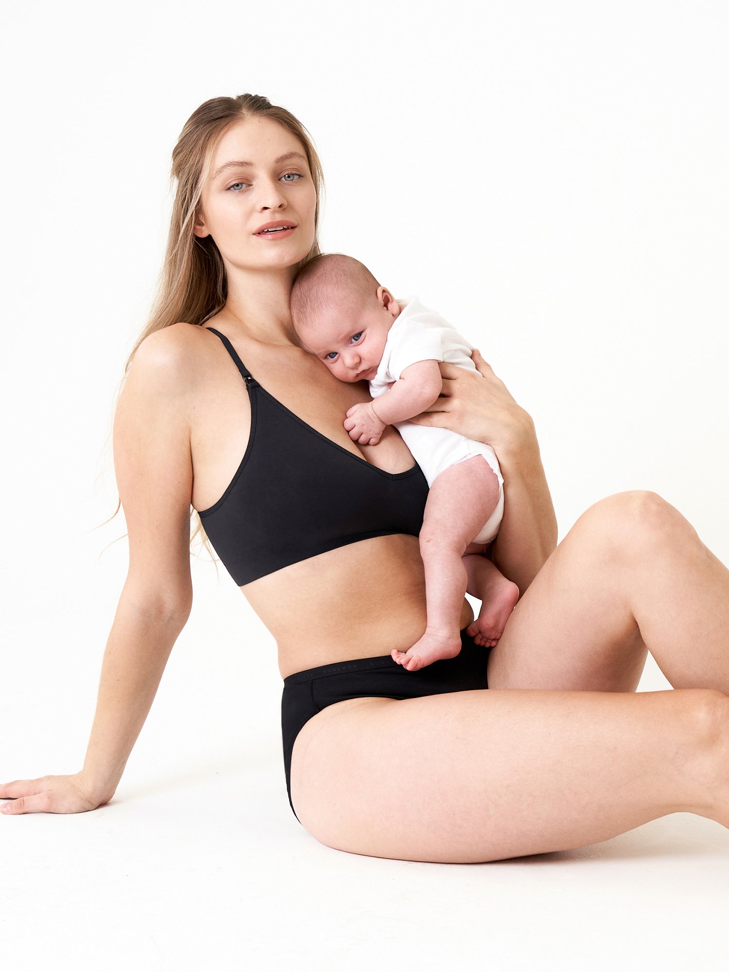 Sømløs ammebh i mykt strikk – ammebralette uten bøyle