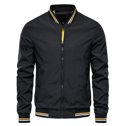Herre Bomberjakke – Slim Fit Baseball-jakke | Svart &amp; Casual vår/sommer/høst