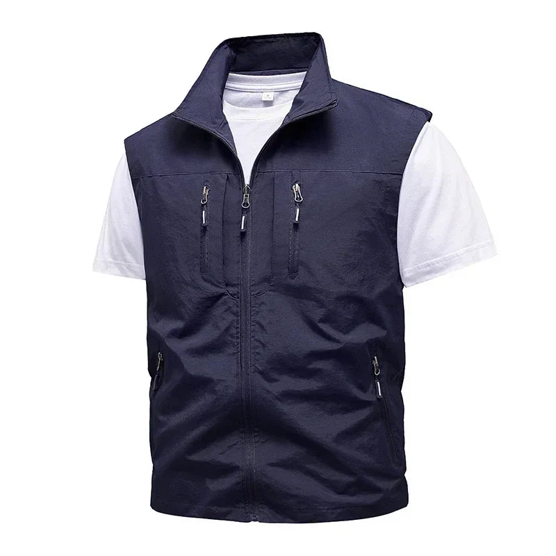 Outdoor Fiske- og Turvest til Herre – Mesh Vest med Flere Lommer