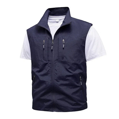 Outdoor Fiske- og Turvest til Herre – Mesh Vest med Flere Lommer