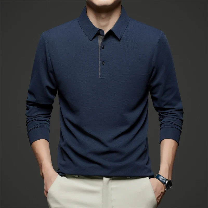 Herre Langermet Polo – Business Casual, Komfortabel &amp; Allsidig
