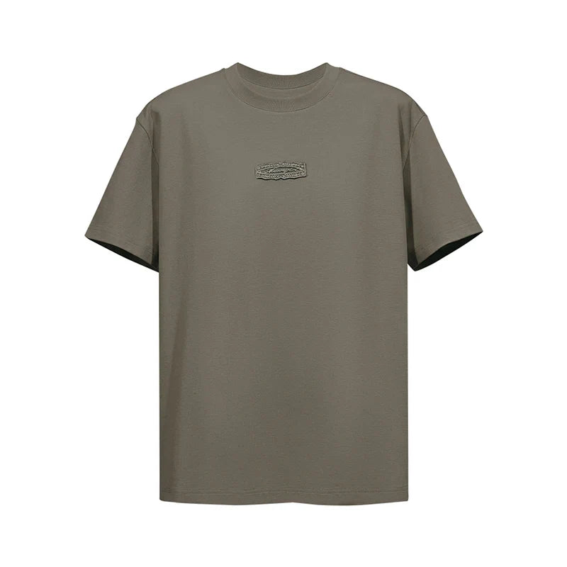 Bomulls T-skjorte til Dame – Løs Passform med Drop Shoulder &amp; Diskré Print