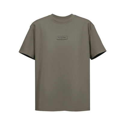Bomulls T-skjorte til Dame – Løs Passform med Drop Shoulder &amp; Diskré Print