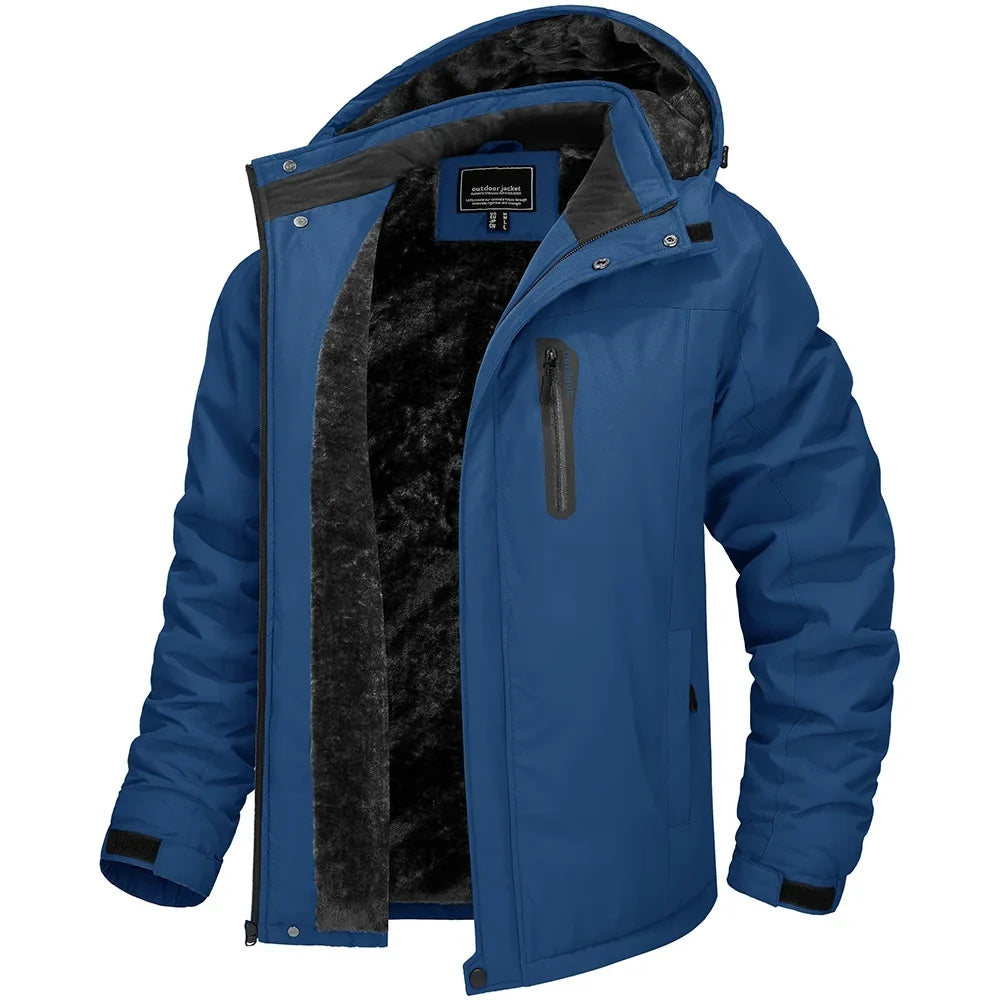 Herre Vinterjakke – Tykk Fleece &amp; Vanntett Softshell | Skijakke &amp; Vindjakke til Friluft &amp; Hverdag