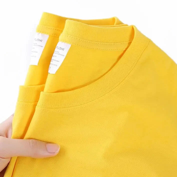 Unisex T-skjorte i 100% Bomull – Sommer Loose Fit, Ensfarget