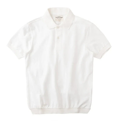 Retro Casual Polo T-skjorte til Herre – 100% Bomull, Kortermet Sommerstil