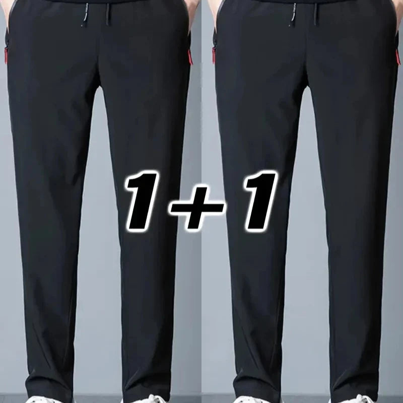 2-pk Herrebukser – Joggebukser med Strikk i Midjen, Klassisk Koreansk Stil