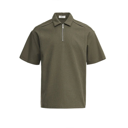 Kraftig Polo T-skjorte til Herre – Half-Zip &amp; 210g Premium Kvalitet