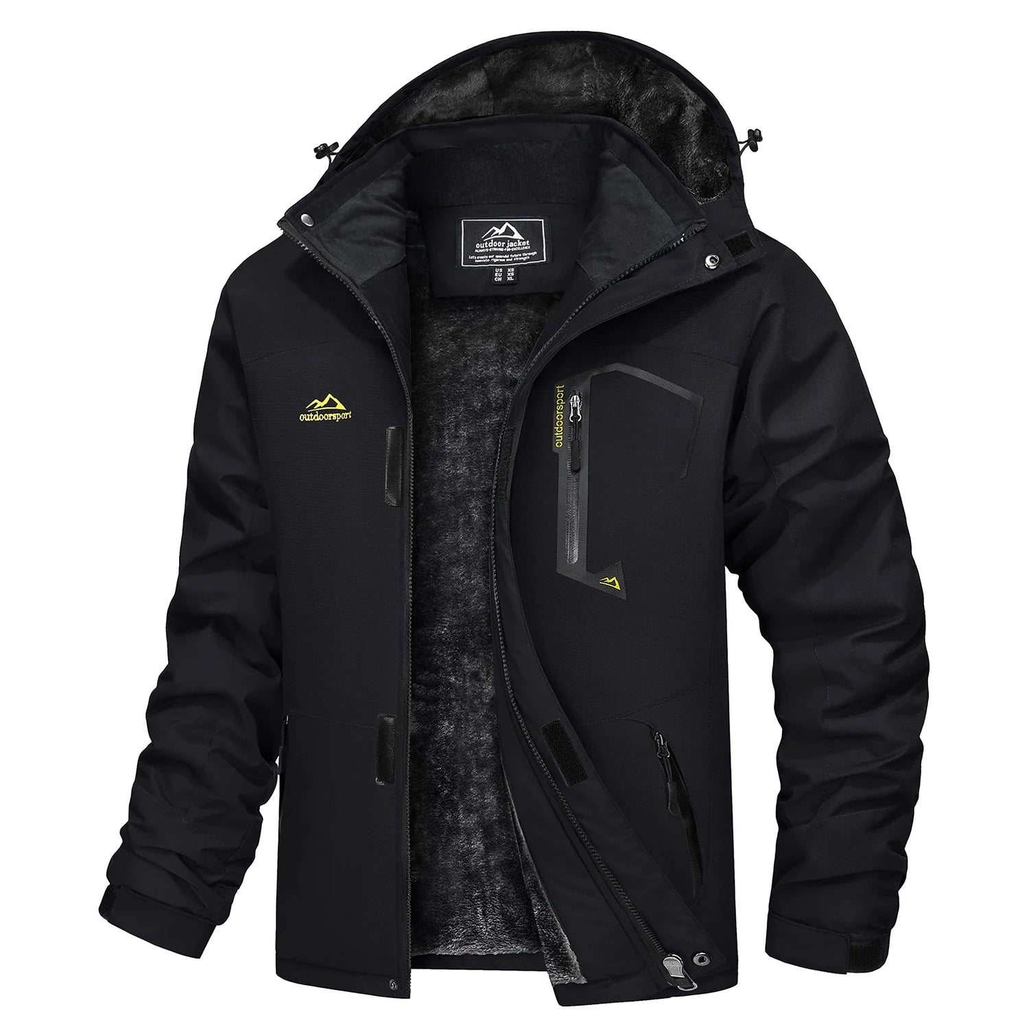 Herre Skijakke – Vanntett &amp; Varm Parkas med Hette | Tykk Vinterjakke til Snø &amp; Kulde
