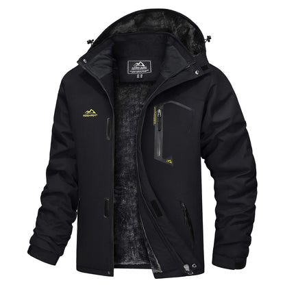 Herre Skijakke – Vanntett &amp; Varm Parkas med Hette | Tykk Vinterjakke til Snø &amp; Kulde