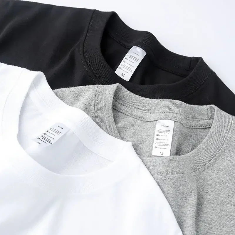 2-pakning Unisex T-skjorter i 100 % Bomull – Klassisk Ensfarget Rund Hals | Myke, Løse og Komfortable Basisplagg – 2 stk Hvit