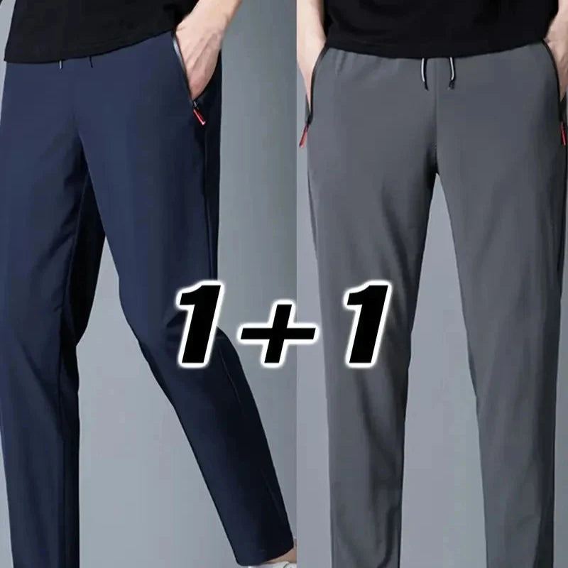 2-pk Herrebukser – Joggebukser med Strikk i Midjen, Klassisk Koreansk Stil