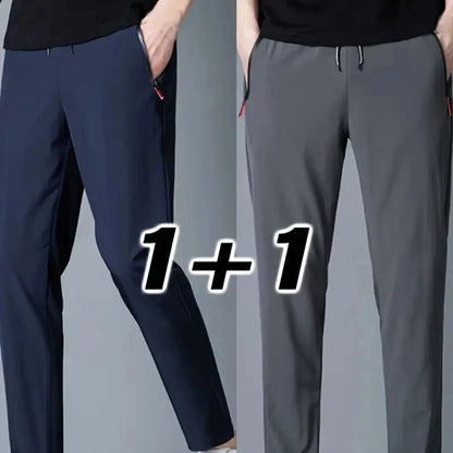 2-pk Herrebukser – Joggebukser med Strikk i Midjen, Klassisk Koreansk Stil
