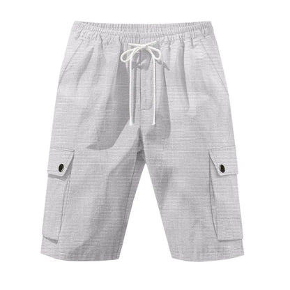 Linshorts til Herre – Pustende Sommerfavoritt med Elastisk Midje