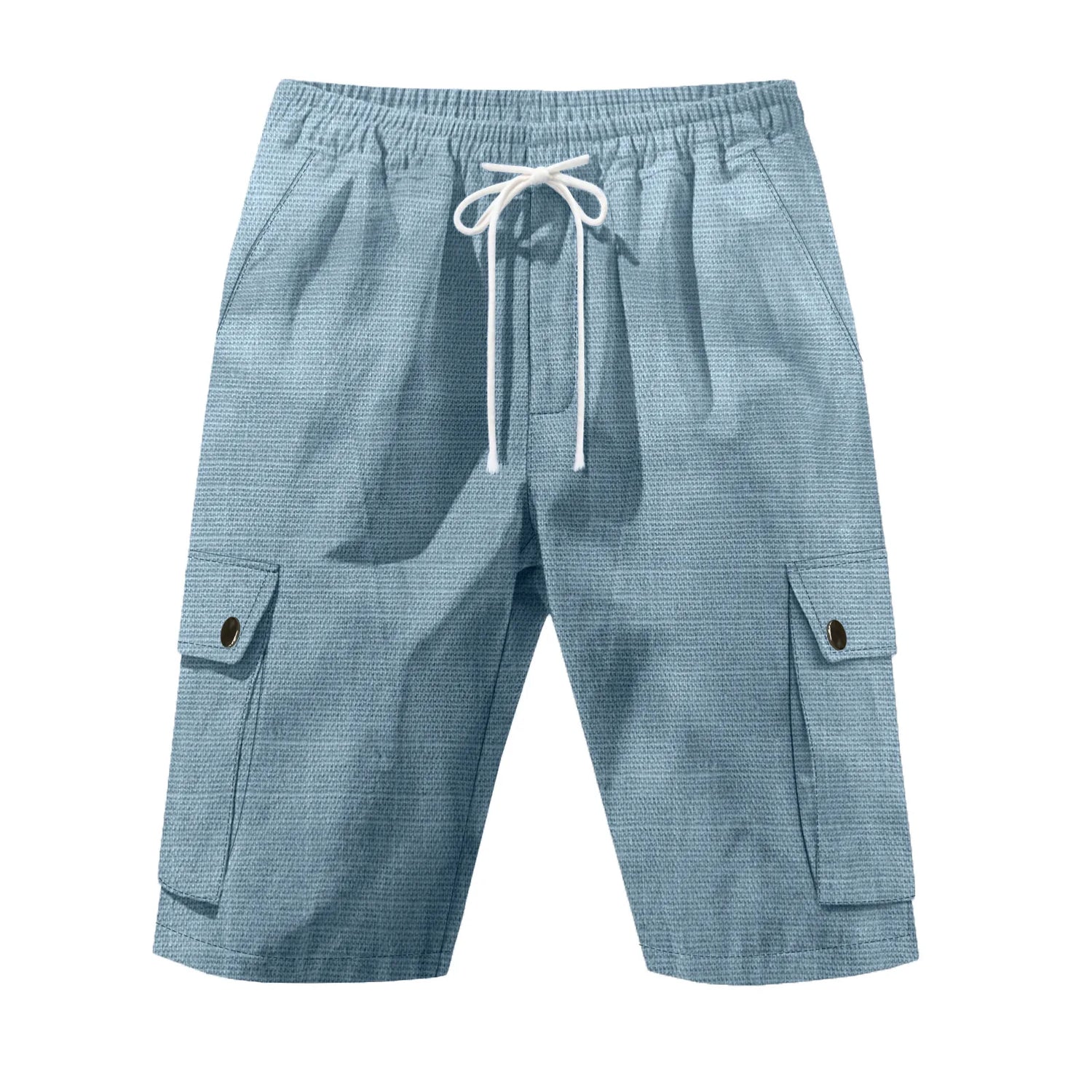 Linshorts til Herre – Pustende Sommerfavoritt med Elastisk Midje