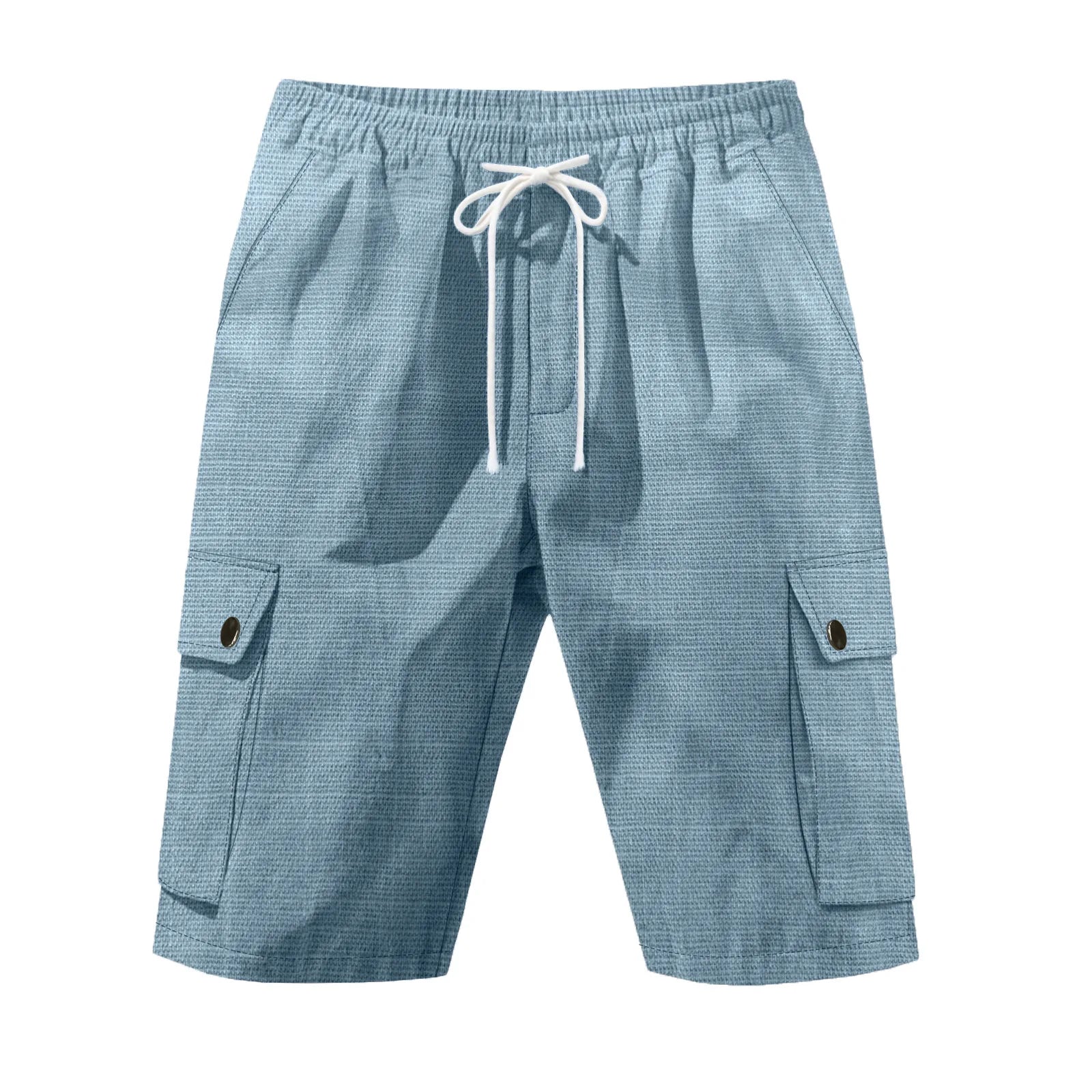 Linshorts til Herre – Pustende Sommerfavoritt med Elastisk Midje