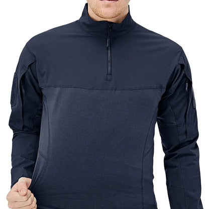 Herre – Langermet 1/4-zip tur- og treningsgenser med glidelåslommer