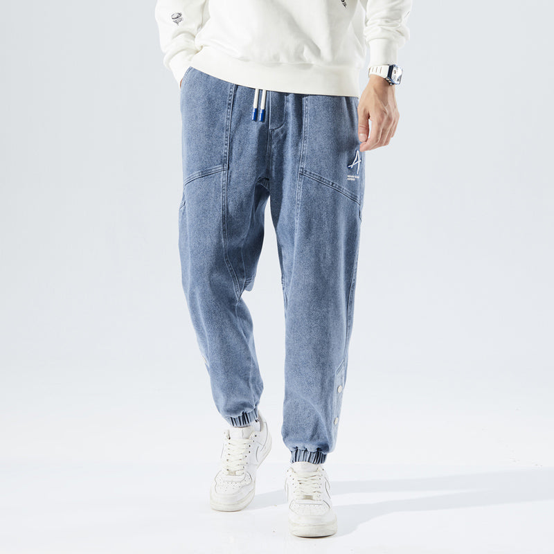 Fasjonable joggebukser i denim