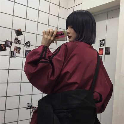 Oversized Vindjakke for Dame – Koreansk BF-stil | Lett, Trendy &amp; Solbeskyttende Streetwear til Vår og Høst