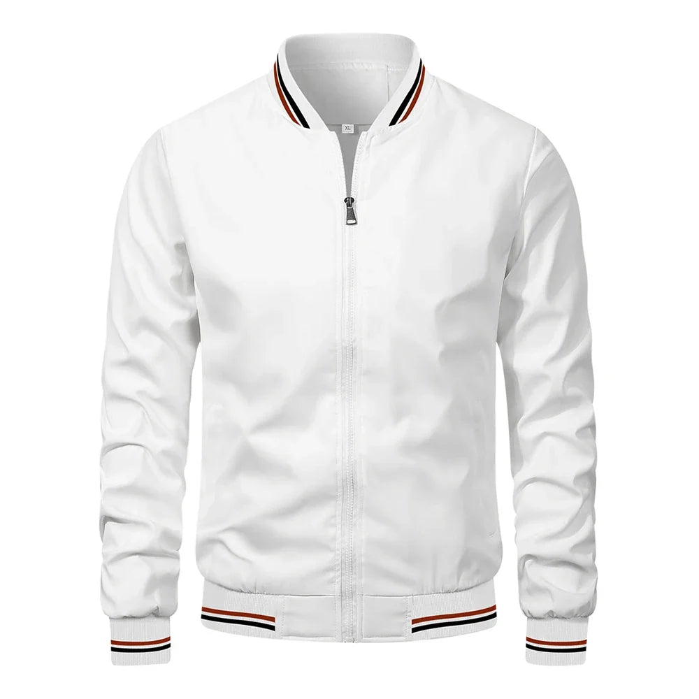 Herre Bomberjakke – Slim Fit Baseball-jakke | Svart &amp; Casual vår/sommer/høst