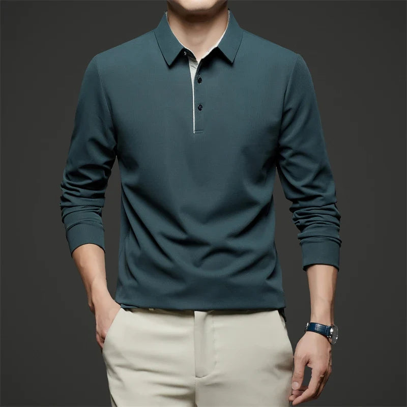Herre Langermet Polo – Business Casual, Komfortabel &amp; Allsidig