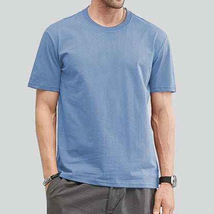 Unisex Basic T-skjorte i 100% Bomull – Oversized Ensfarget Topp for Menn, Kvinner og Ungdom | Komfortabel Sommertee