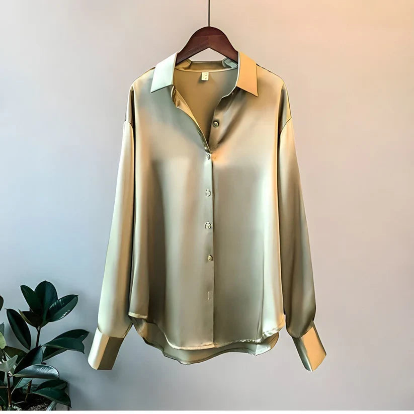 Dame Silke Skjorte Bluse